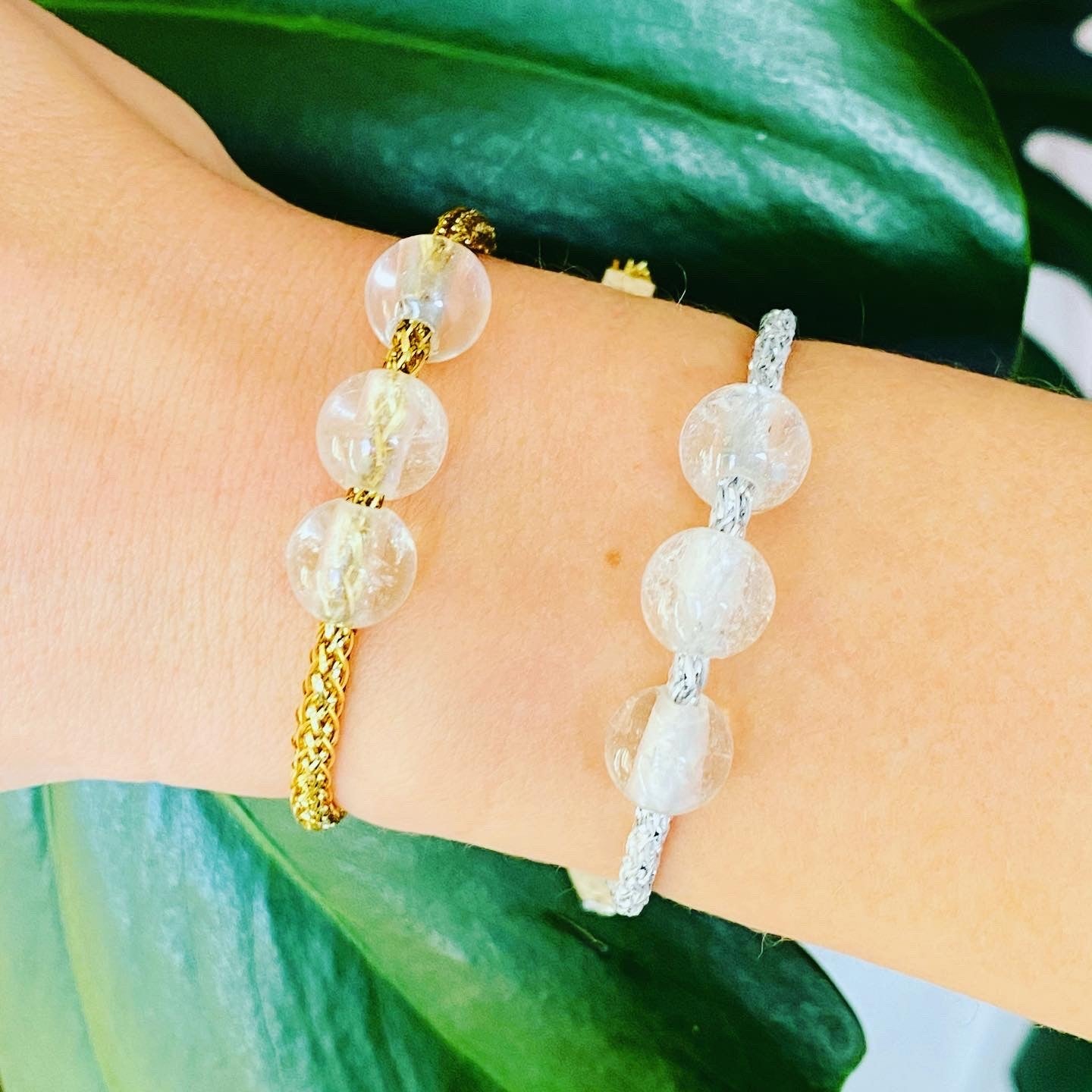 Clear Quartz Beach Candy Rocks Bracelet