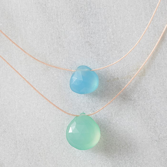 Chalcedony Floating Rock Crystal Necklace by Spike Rocks Jewellery for women who rock