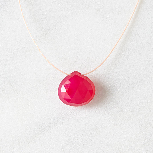 Chalcedony Floating Rock Crystal Necklace by Spike Rocks Jewellery for women who rock