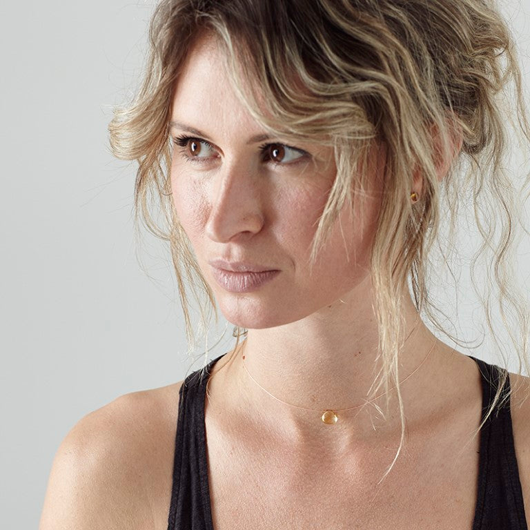 Citrine Floating Rock Crystal Necklace by Spike Rocks Jewellery for women who rock
