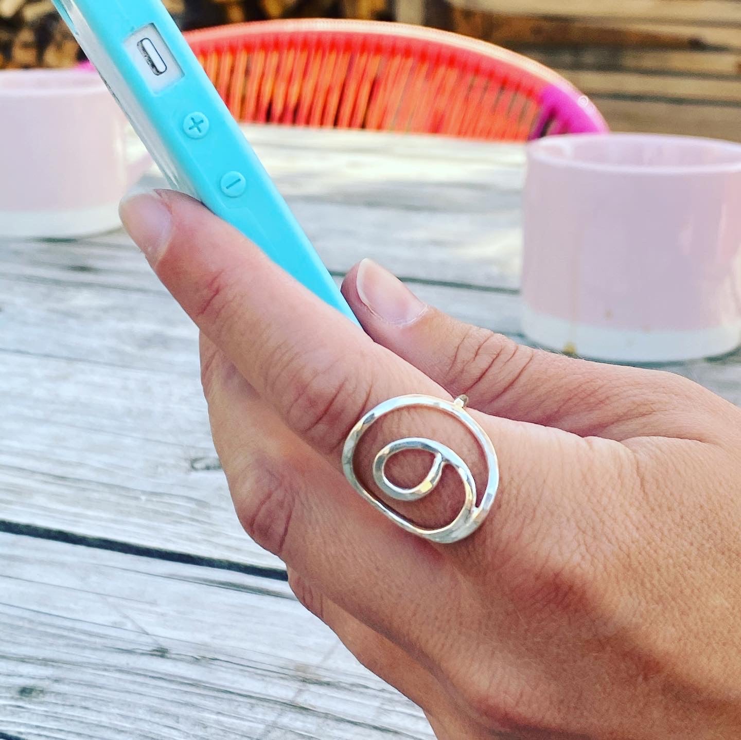 Gratitude Rocks Silver Ring by Spike Rocks, jewellery for women who rock