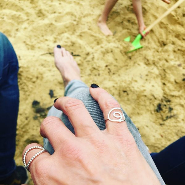 Gratitude Rocks Silver Ring by Spike Rocks, jewellery for women who rock
