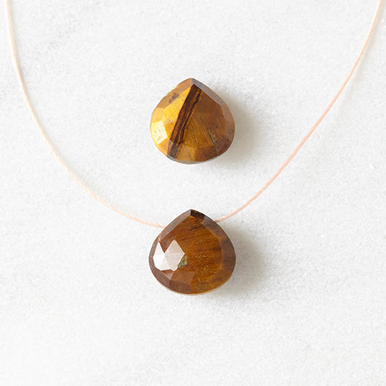 Tiger's Eye Floating Rock Crystal Necklace by Spike Rocks Jewellery for women who rock