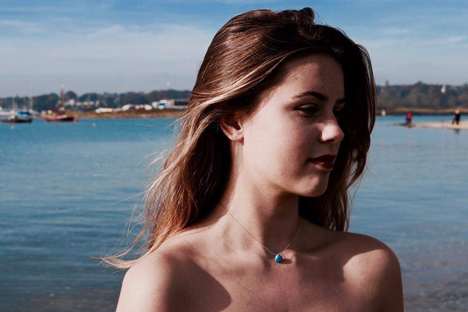  Turquoise Floating Rock Crystal Necklace by Spike Rocks Jewellery for women who rock
